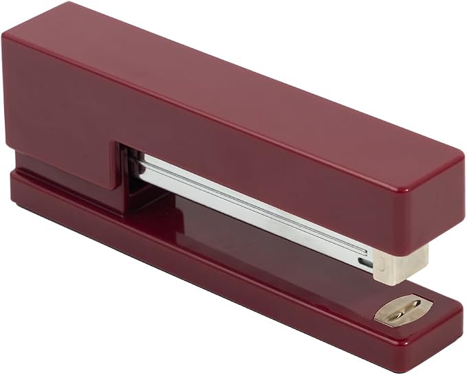 JAM PAPER Modern Desk Stapler - Burgundy - Sold Individually