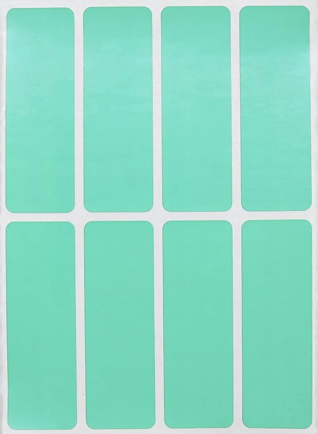 Royal Green Rectangular Stickers Color Coded Write on Labels for Organizing, Moving, & Mailing, 3x1 inch Stickers Writable Labels & Tags for Home, Office, and School Projects, 120-Pack (Pastel Green)