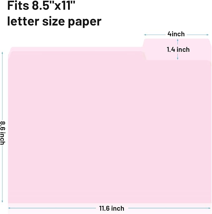 Comix Colored File Folders,30 Pack Manila Folders, Letter Size 8.5" x 11", 1/3-Cut Tabs, Morandi 10 Colors, for Office, School & Business Organization