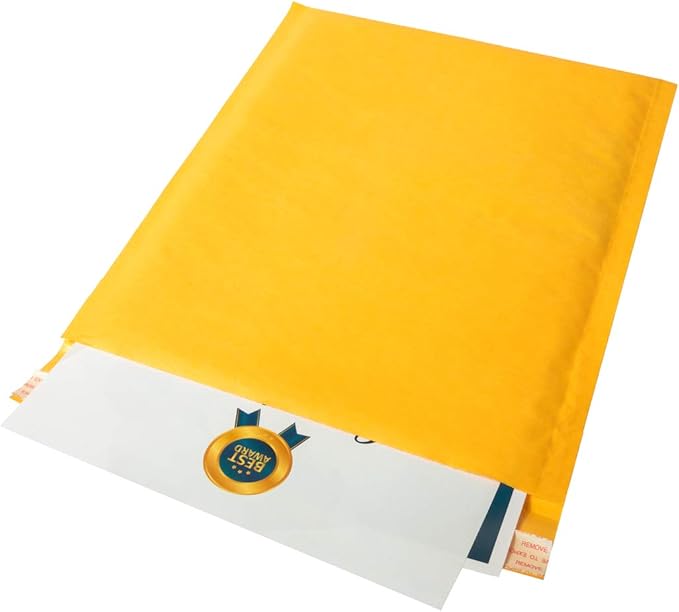 Duck Brand Kraft Bubble Mailers, #2 - 8.5 x 11 Inches, 25-Pack (394492)