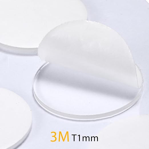 Nilogie 350pcs Clear Double Sided Sticky Dots - (.79 inch Diameter) Removable Adhesive Glue Dots for Crafts, Balloons, and Wall Decor - No-Mess Sticky Tack Putty for Posters, Photos, Party Decorations