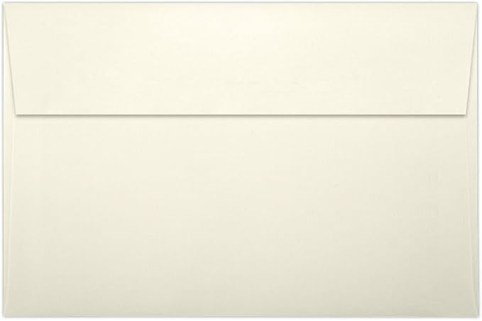 LUXPaper A9 Invitation Envelopes | Peel & Press | 5 3/4" x 8 3/4" | Natural Linen | 80lb. Text | 50 Qty