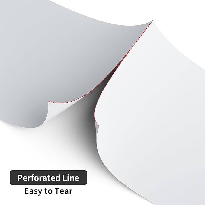 9527 Product 8.5 x 11 Inch Thermal Printer Paper White US Letter Size Thermal Paper with Perforated Line,Folded Continuous printing,Compatible with A4 Portable Thermal Printer (200 Sheets)