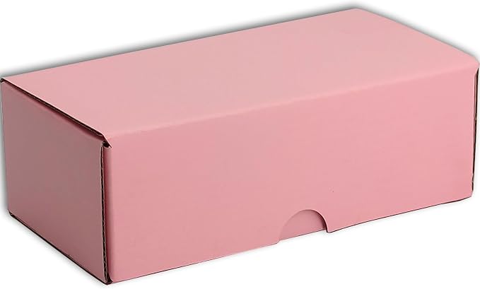 4x3x2 Shipping Boxes Set of 50, Pink Mailer Corrugated Cardboard Box | for Packaging, Literature, Packing, Mailing, Storage, Small Business, Moving, Gift, Supplies, Quick Fold, Tab Locking