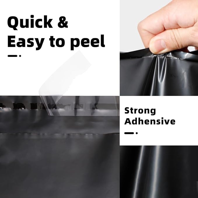POLYSELLS 50 pcs 24x36 Inches Black Poly Mailers Shipping Envelopes, Strong Adhesive Sealing, Waterproof, and Tear-resistant Postal Mailing Bags for Clothing and Accessories