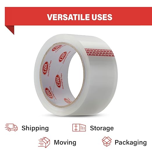 Simply Cool Packing Tape 36 Rolls, Clear Heavy Duty Packaging Tape for Shipping, Moving Boxes, Sealing, Mailing & Storage – Strong 1.88” Wide x 60 Yards Per Refill Roll, 2160 Yards Total