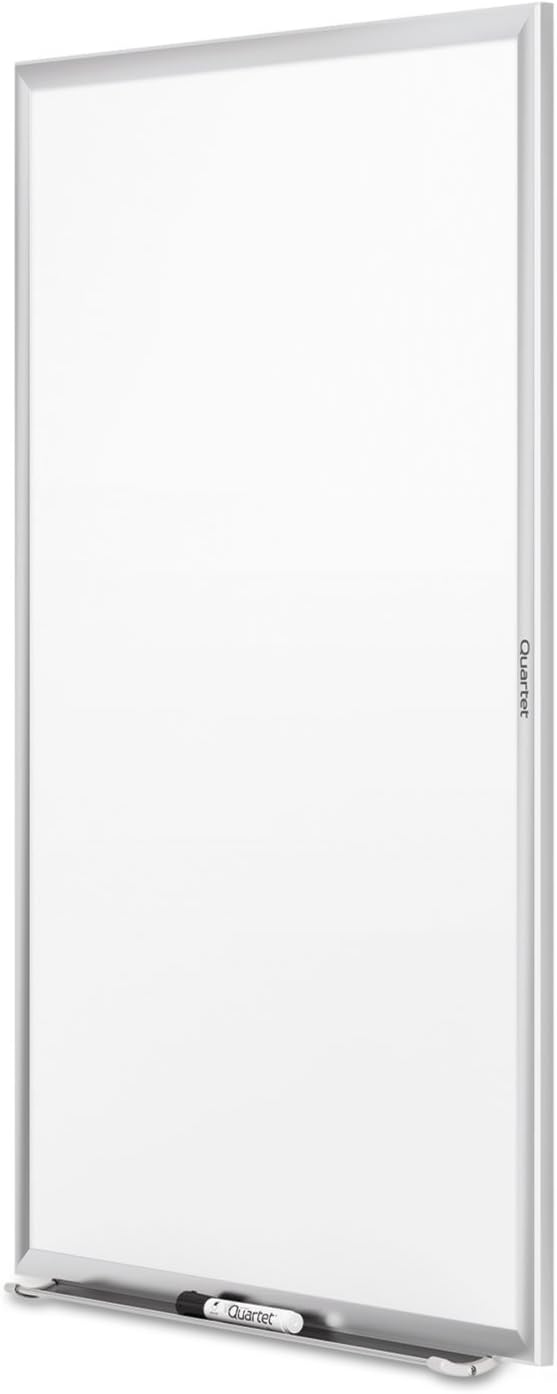 Quartet Dry Erase White Board 60"W x 36"H Magnetic Whiteboard, Nano-Clean, Silver Aluminum Frame (SM535)