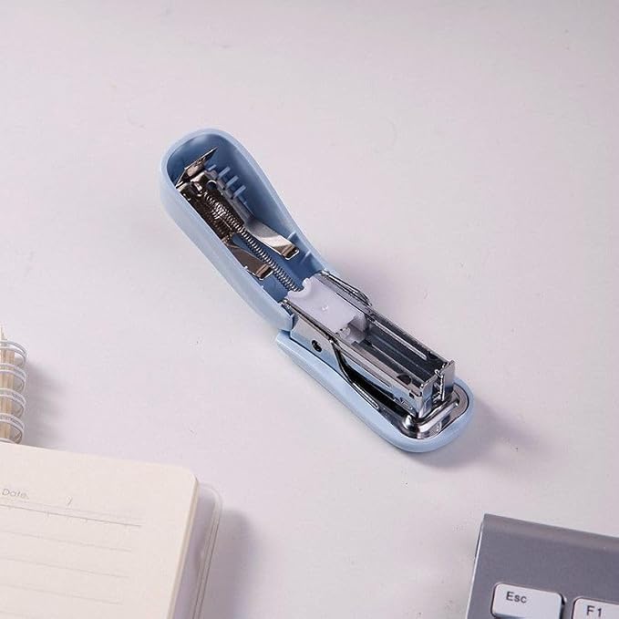 Blue Color Mini Stapler with Staples,Small Cute Stapler for Desk,Gift for Student or Office Use (Blue)