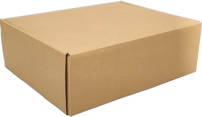 10x8x2.7 Shipping Boxes (25pcs) Brown Mailer Corrugated Cardboard Box | for Packaging, Literature, Packing, Mailing, Storage, Small Business, Moving, Gift, Supplies, Quick Fold, Tab Locking