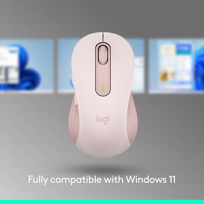Logitech Signature M650 Wireless Mouse - for Small to Medium Sized Hands, 2-Year Battery, Silent Clicks, Customizable Side Buttons, Bluetooth, for PC/Mac/Multi-Device/Chromebook - Rose