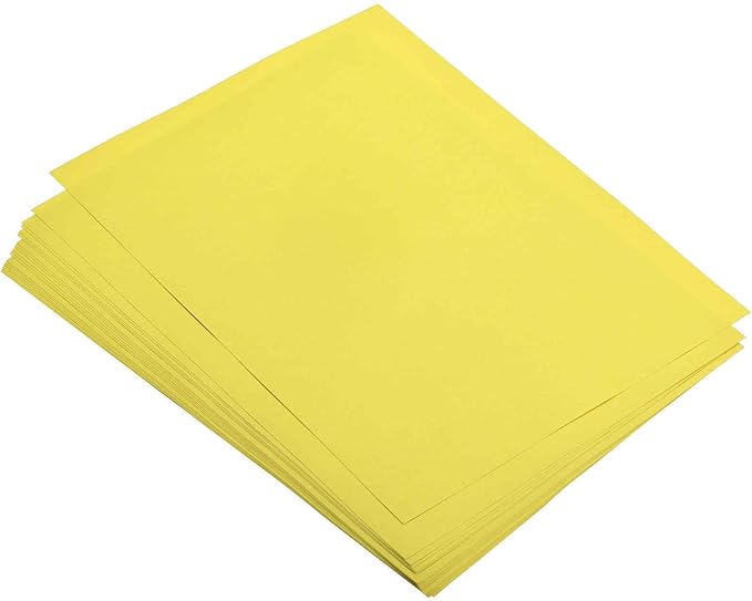 MECCANIXITY 100 Sheets Colored Copy Paper 8.3 x 11.7 Inch Printer Paper 80gsm Lemon Yellow for Office Printing, Document Copying, Invitations, Forms, Art Projects