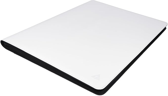Rayvol Premium 2300 Pockets Card Binder, Large 36-Pocket 2000+ Ringless Trading Card Album - Side Loading UltraSonic-362304 Tech Zip Binder for TCG -White