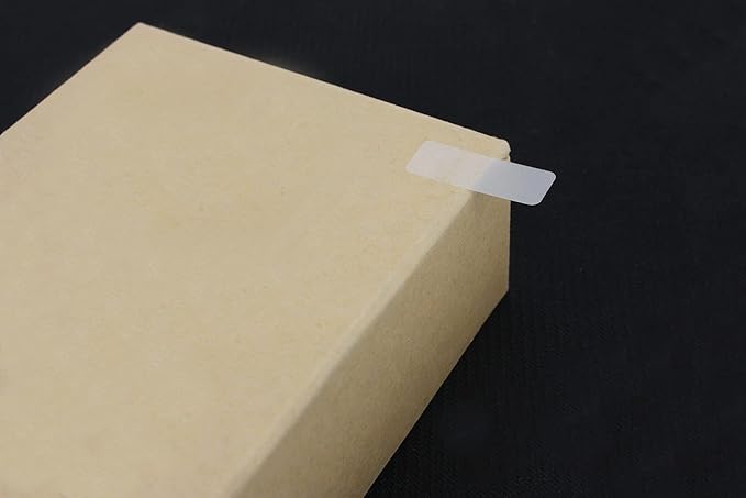 Rectangle Labels Clear Matte Finish 1" x 0.375" -824 Pack Includes Bonus Red Label Stickers - Clear Retail Package Seals by Royal Green