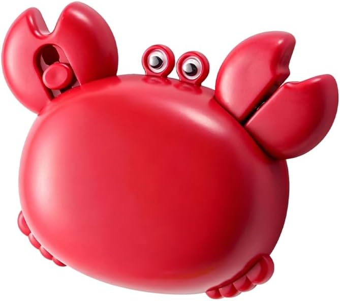 Crab Magnetic Box Cutter| 4-in-1 Retractable Utility Knife with Bottle Opener Mini Scissors Cute Fridge Magnet (Red)