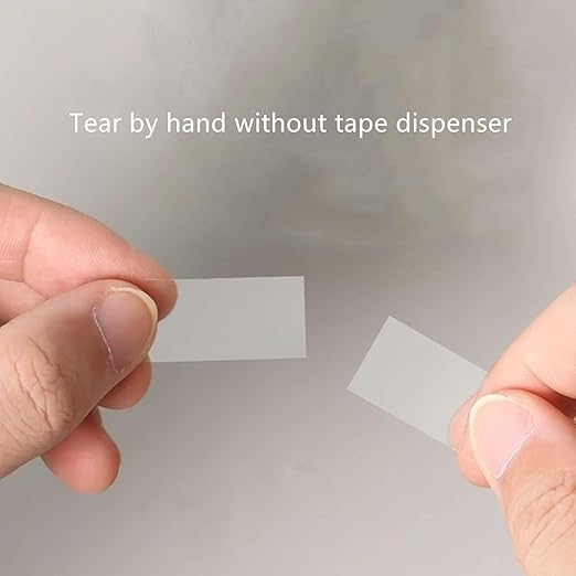 Clear Tape Refill 12 Rolls, Hand Tearable Transparent Tape for Dispenser, 3/4" x 1000inch Adhesive Tape for Office Home Craft Gift Wrapping (Not for Plastic Serrated Cutters)