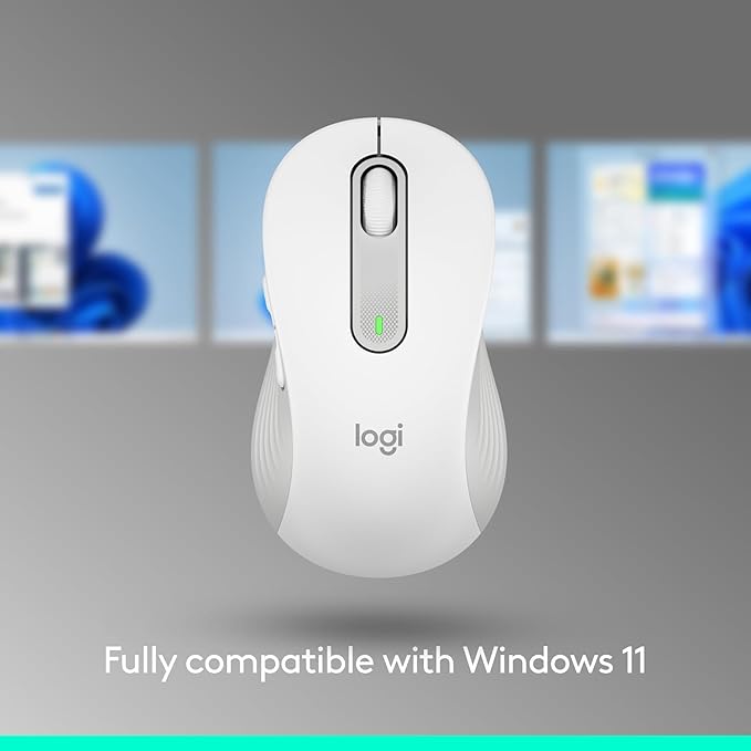 Logitech Signature M650 L Full Size Wireless Mouse - for Large Sized Hands, 2-Year Battery, Silent Clicks, Customizable Side Buttons, Bluetooth, for PC/Mac/Multi-Device/Chromebook - Off White