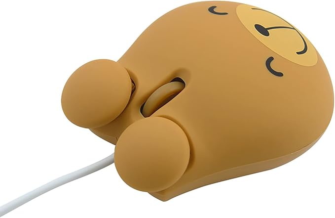 Sokelinn-six Wired Cute Mouse, USB Wired Mause for Kids with Lovely Cartoon Shaped, 1600PDI 3 Buttons Ergonomic Mini Mice for PC Laptop Desktop (Brown Bear)