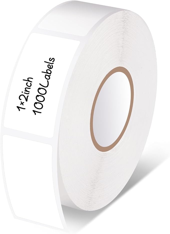 1000 Pcs Removable Freezer Labels, 1" x 2" Blank Label Stickers with Perforation Line Waterproof Oil-Proof Sticker Labels Storage for Food Containers Jars Bottle