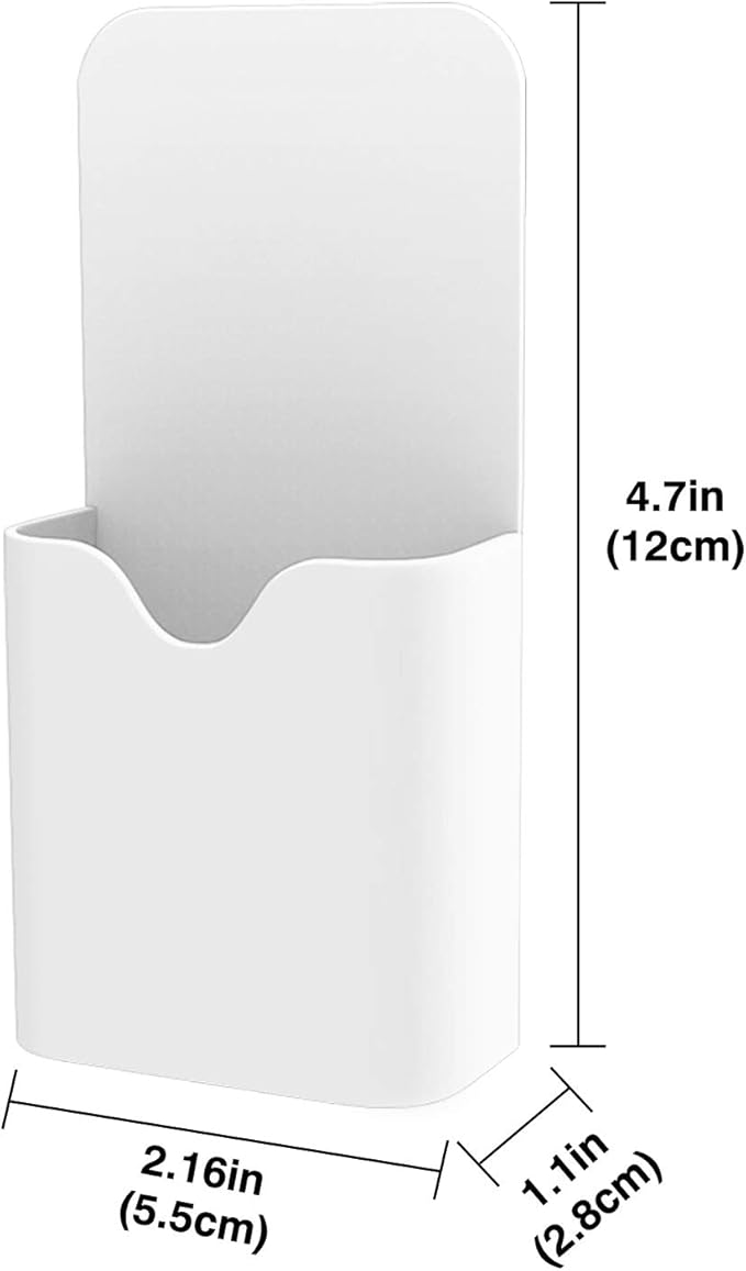 MoKo Magnetic Pen Holder, 4-Pack, Whiteboard Organizer, White | Magnetic dry erase marker holder set stores pens, pencils and small supplies on refrigerators, whiteboards and lockers.