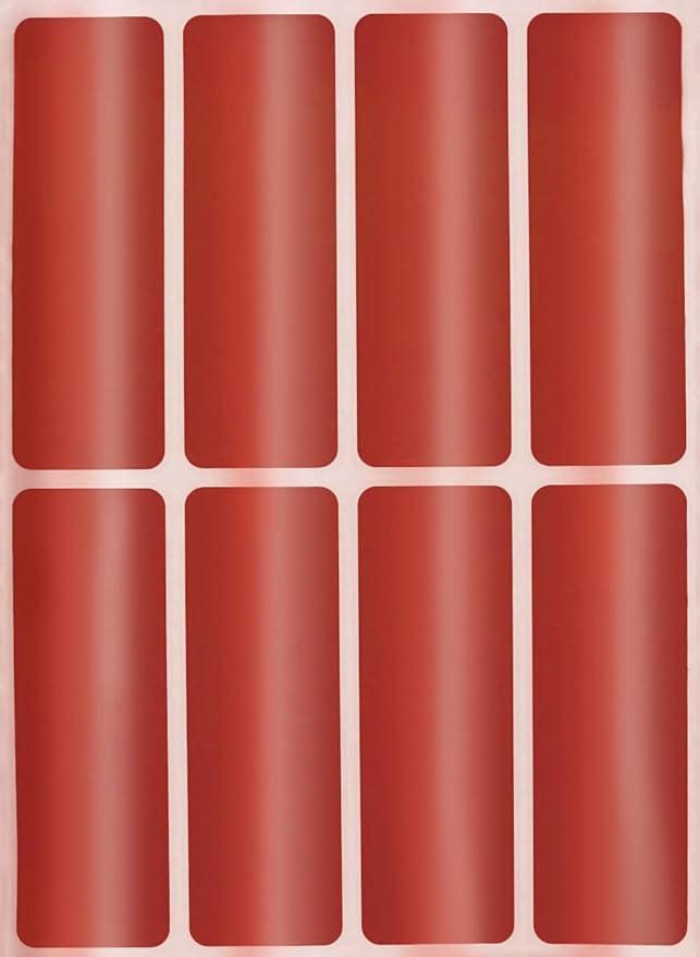 3x1 inch Rectangular Color Coding Labels (75mm x 25mm) Metallic Red Blank Stickers Labels 864 - Pack by Royal Green