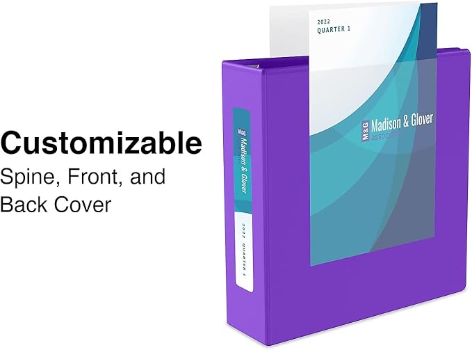 Staples Heavy-Duty 1-Inch D-Ring View Binder, Reinforced Spine, Holds Up to 275 Sheets, Purple, for Office & School