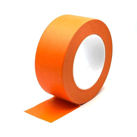 Orange Masking Tape 2 inch x 55 Yards, Orange Painters Tape 2 inch Wide Paper Tape for Arts DIY Crafts Painting Labeling Decoration School Projects Home Office