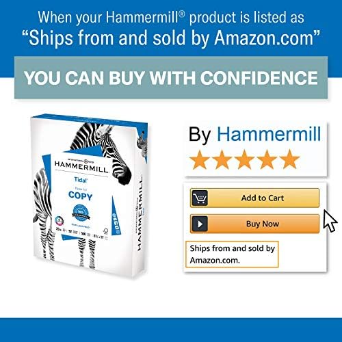 Hammermill Printer Paper, Tidal 20 lb Copy Paper, 8.5 x 11-1 Ream (500 Sheets) - 92 Bright, Made in the USA