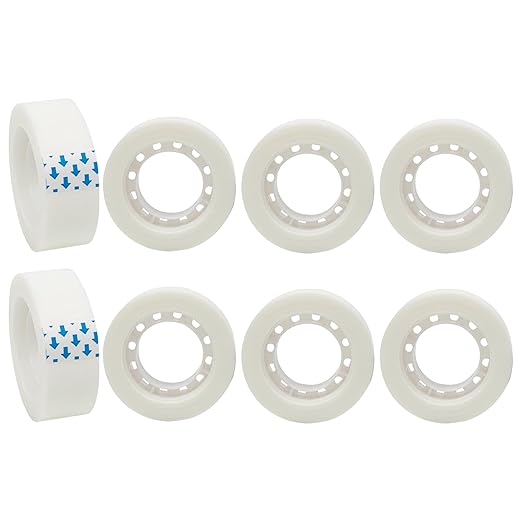 8 Rolls Invisible Matte Tape Refills for Dispenser, 0.7-Inch Wide, 27.3 Yards Long, Perfect for Gift Wrapping, Crafts, Home, School, Office.