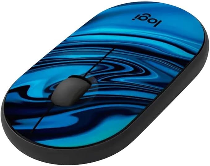 Logitech M340 Wireless Mouse with Limited Edition Prints, USB Receiver and Silent Clicks, Portable Wireless Mouse for Laptop, PC, Windows, Chrome, Surface – Blue Galaxy