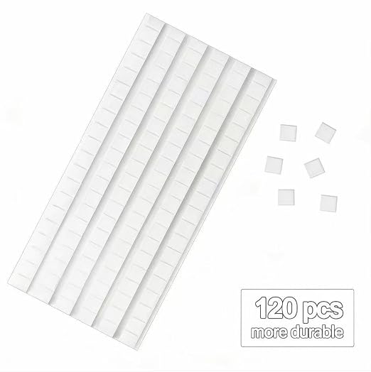 Feosky Adhesive Poster Sticky Tack Putty, Reusable and Removable Adhesive Putty, 120PCS, Mounting Putty for displaying Wall Paintings, Museum Art Photography, Picture, Crafts (White, Pack of 1)