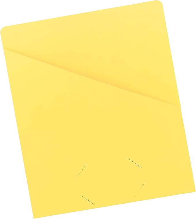 Smead Slash Jacket, Letter Size, Yellow, 25 per Pack (75434)