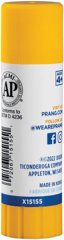 Prang Washable Glue Stick, Clear, .74 Oz., 12 Count