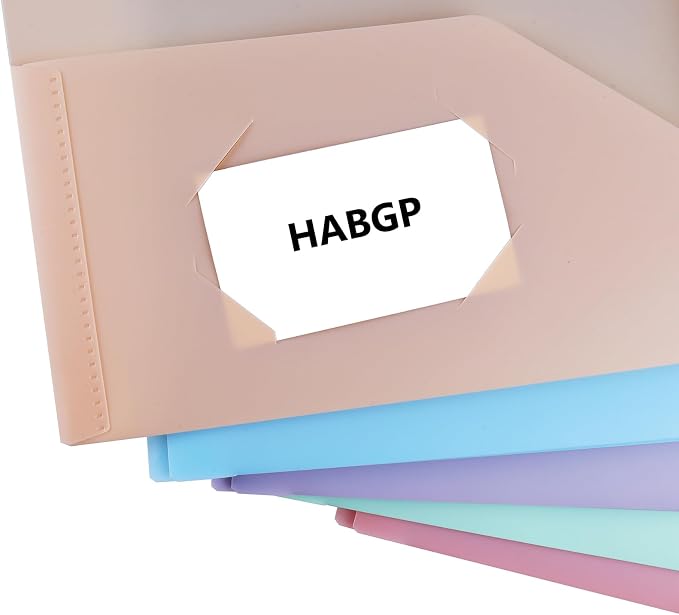 2 Pocket Folder with Prongs (10 Pack, Pastel), Plastic Folders with Pockets | Pastel Colors, Business Card Holder, Fit Letter Size, Organizing Papers, in School, Office, Business