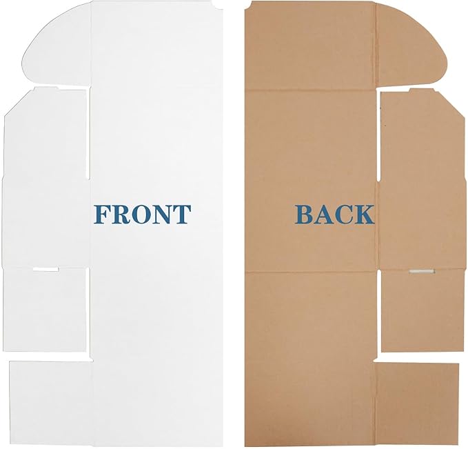 ZBEIVAN 12x4x4 White Shipping Boxes Set of 25, Corrugated Cardboard Mailer Boxes for Packaging Small Business Mailing Gifts