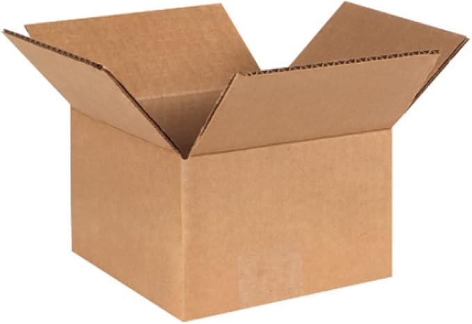 Secure Seal - 6x6x4 Pack of 25 Corrugated Cardboard Packing Shipping Mailing Moving Carton Boxes