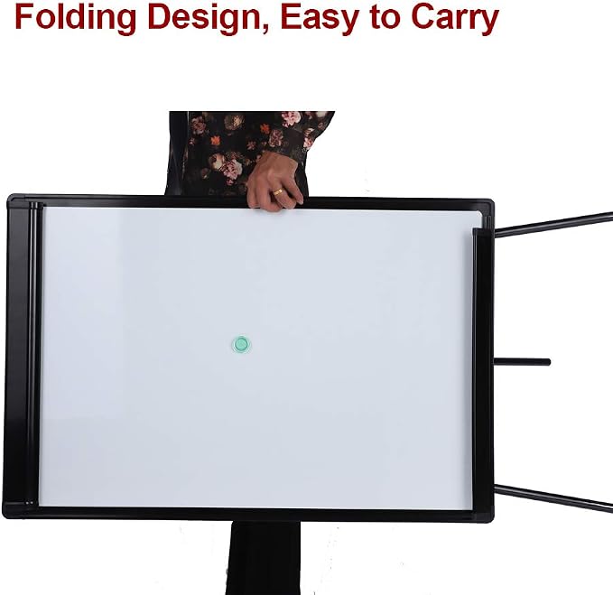 Whiteboard Easel 36" x 24", 2 Pack Magnetic Dry Erase Easel on Tripod Stand | Height Adjustable 3' x 2' Magnetic Dry Erase Board on Tripod Stand, Includes Flip Chart Paper Pad,for Office Home & Classroom