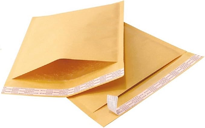 Yens Kraft Bubble Mailers 4x8 500 Pack Usable Space 4x7 | Self Seal Adhesive Shipping Bags, Cushioning Padded Envelopes for Shipping, Mailing, Packaging