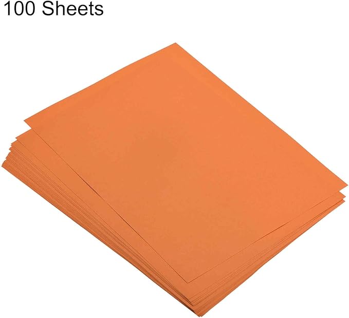 MECCANIXITY 100 Sheets Colored Copy Paper 8.3 x 11.7 Inch Printer Paper 80gsm Orange Red for Office Printing, Document Copying, Invitations, Forms, Art Projects