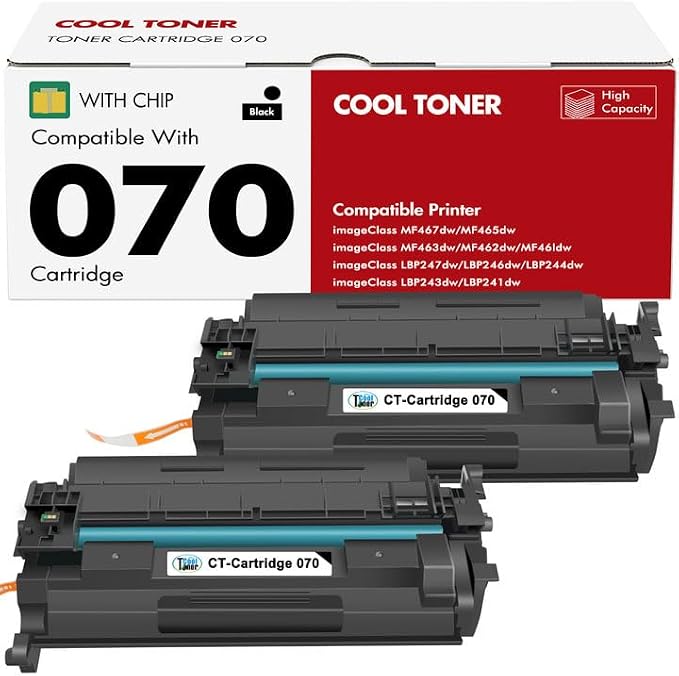 070 Black Toner Cartridge for Canon MF465dw 070 070H Toner CRG070 CRG-070 | Compatible for Canon 070H ImageCLASS MF465dw MF462DW LBP247dw LBP240 LBP246dw MF460 MF462 LBP247 LBP246 Printer Ink