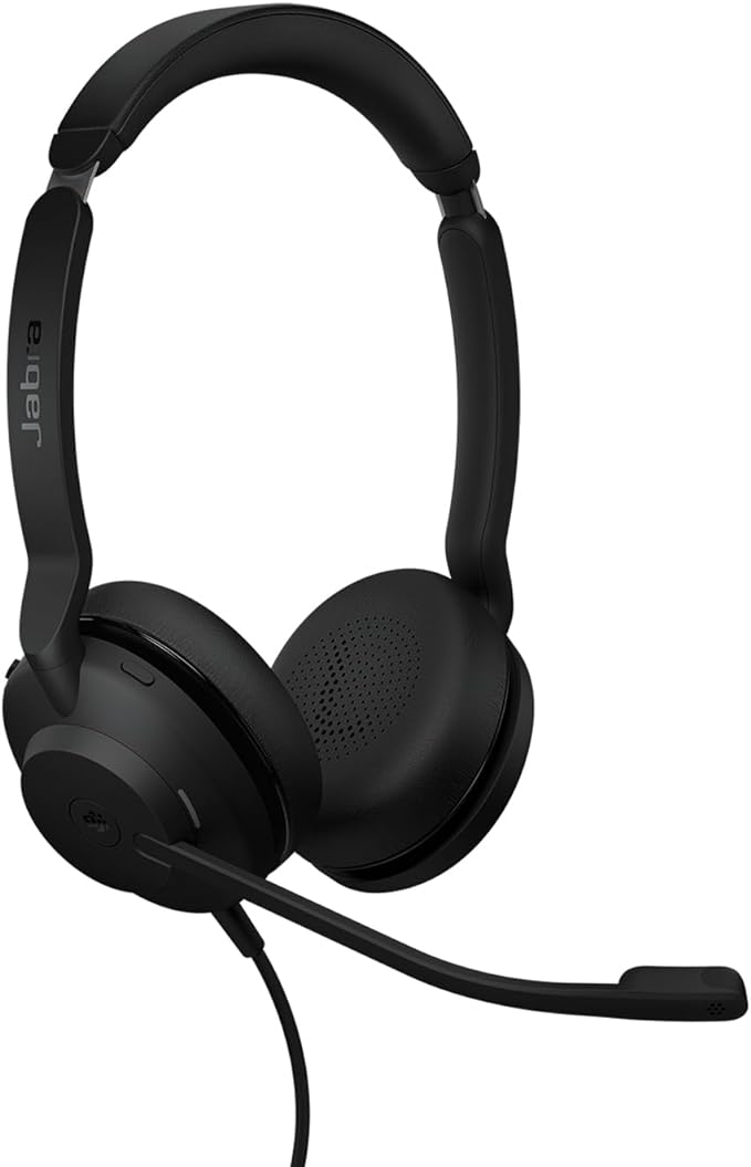 Jabra Evolve2 30 SE (2025 Version) Wired Dual-Ear USB Headset, Black | Dual-Ear Headset with Microphone, USB-A and USB-C Cable, Ideal Computer Headset, Works with Online Meeting Platforms