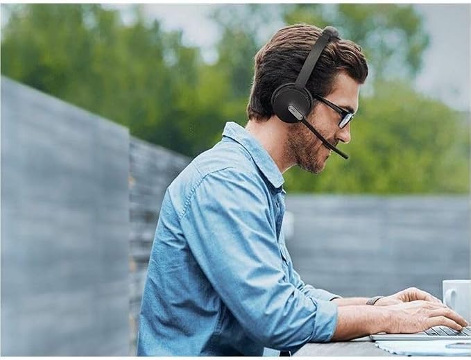 Yealink BH70 UC Wireless Bluetooth Headset with AI Microphone Flip-to-Mute | Teams Certified & Cisco Zoom Google 100+ UC Compatible, for Open Office/ WFH/ Call Center, 35h Talk Battery, USB dongle C/A