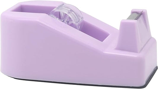 SHOIKOM Stylish and Sharp Desktop Tape Dispenser Cute Office Tape Dispenser for Desk - Non-Skid Base, Macaron Purple