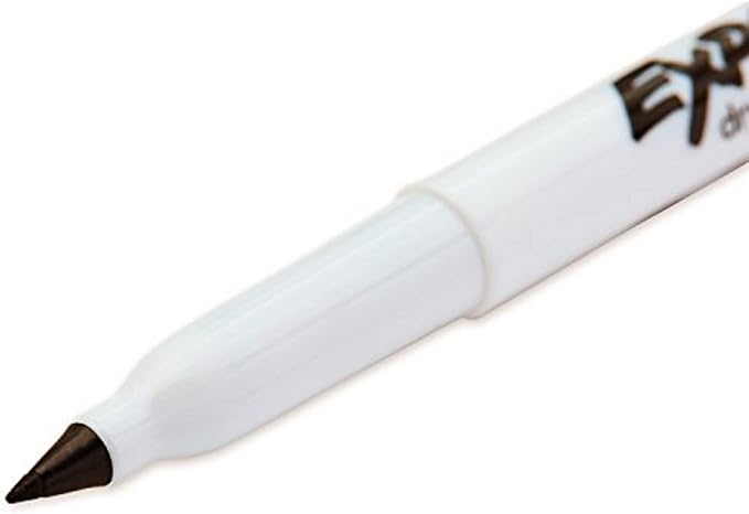 EXPO Low-Odor Dry Erase Markers, Ultra-Fine Tip, Black, 4 Count (Pack of 2)