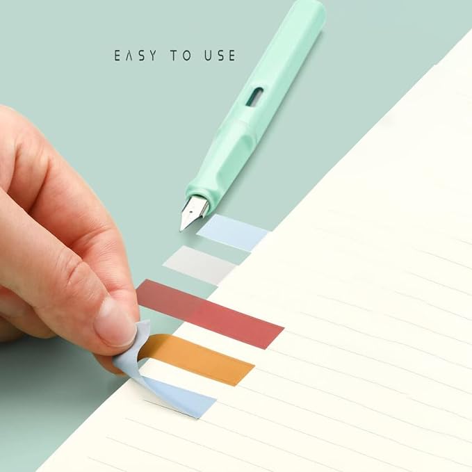 ELII 1200pcs Sticky Tabs Page Markers,Morandi Sticky Note Tabs Colored | Writable and Repositionable,Book Tabs for Annotating,Book Flags Tabs Strip Index Tabs,Page Tabs,Bible Study,Safety Material