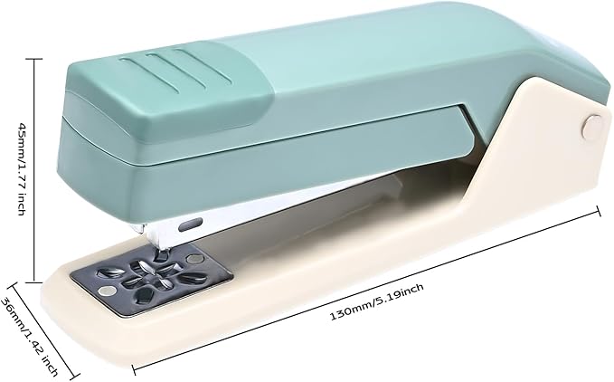 M&G Cute Swing-Arm Swivel Stapler with 1000 Staples, 360 Degree Rotate Desk Stapler, 25 Sheets Capacity, Jam Free, Desktop Stapler for Book and Booklet Binding (Green)