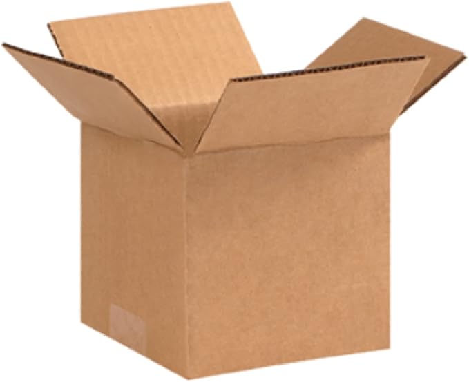 Secure Seal - 5x5x4 Pack of 50 Corrugated Cardboard Packing Shipping Mailing Moving Carton Boxes