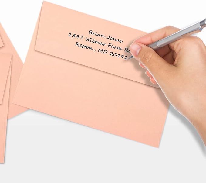 LUXPaper A7 Invitation Envelopes | Peel & Press | 5 1/4" x 7 1/4" | Blush Pink | 80lb. Text | 500 Qty
