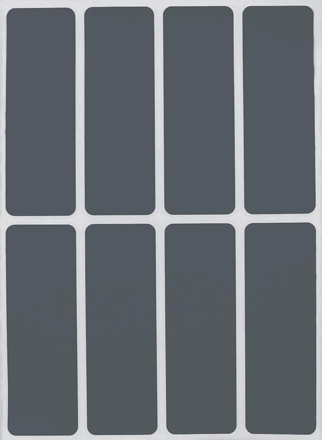 Royal Green Rectangular Stickers Color Coded Write on Labels for Organizing, Moving, & Mailing, 3x1 inch Stickers to Write On Labels & Tags for Home, Office, and School Projects, 120-Pack (Grey)