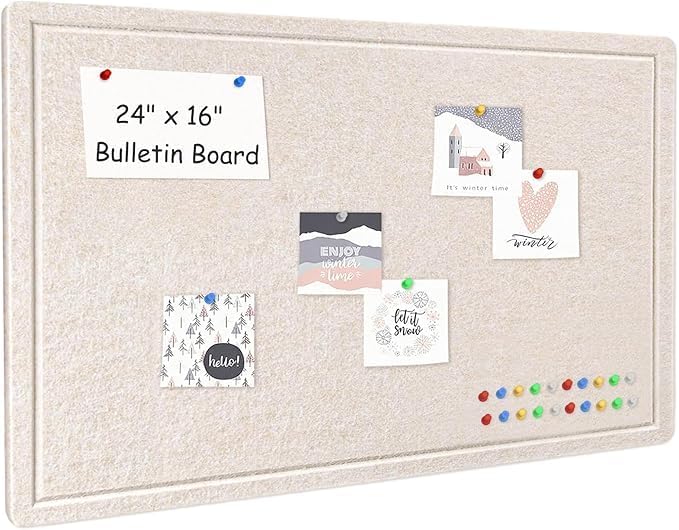 Cork Board Alternative, Decorative Foldable Felt Bulletin Board 36 * 24Inches, Alternative Photo Board Self-Adhesive Vision Board, Decorative Pin Board (Rectangle Light Camel)