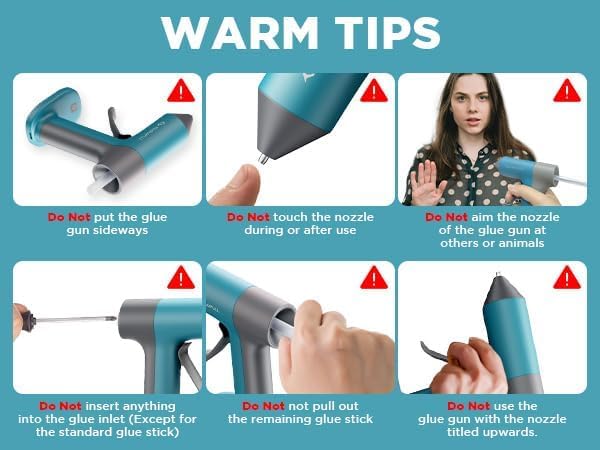 Tilswall Cordless Hot Glue Gun, 30s Fast Preheating, Rechargeable | Hot Melt Glue Gun with Smart Power-Off, 20pcs Premius Glue Sticks, USB-C Inputs Ideal for DIY Craft, Home Repaire W106 Blue
